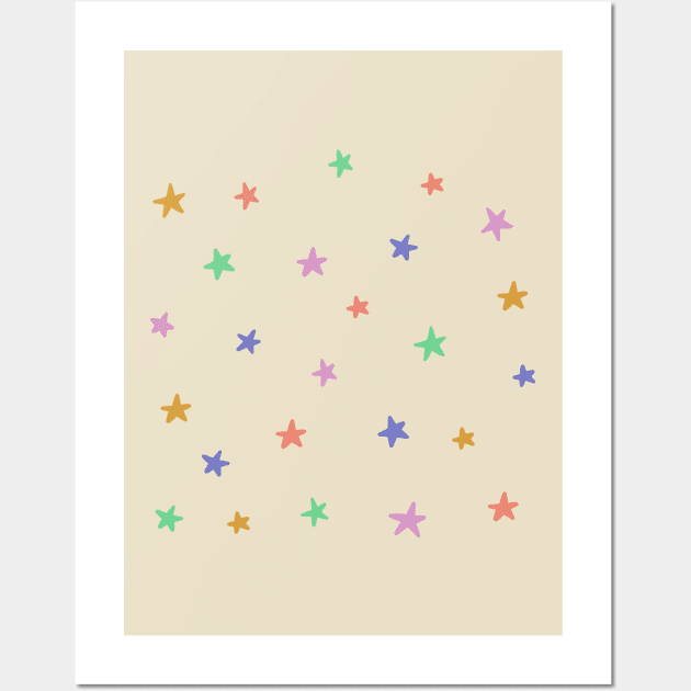 Dreamy stars in cream Wall Art by Natalisa